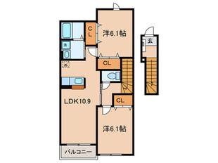 パ－クサイドチェリ－の物件間取画像